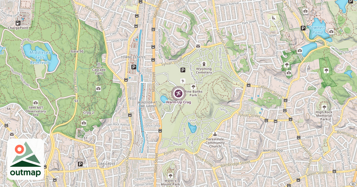 Map of Warm Up Crag