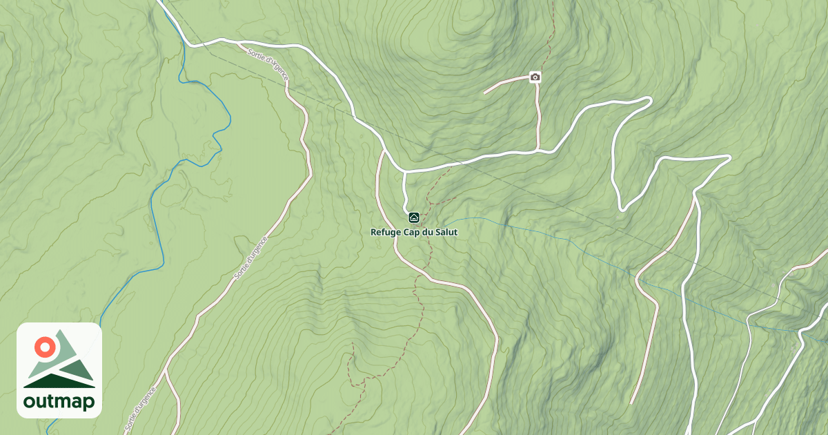 Map of Refuge Cap du Salut
