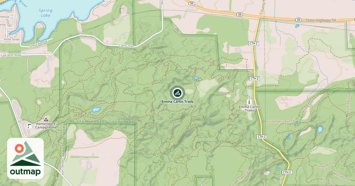 Map of Emma Carlin Trails