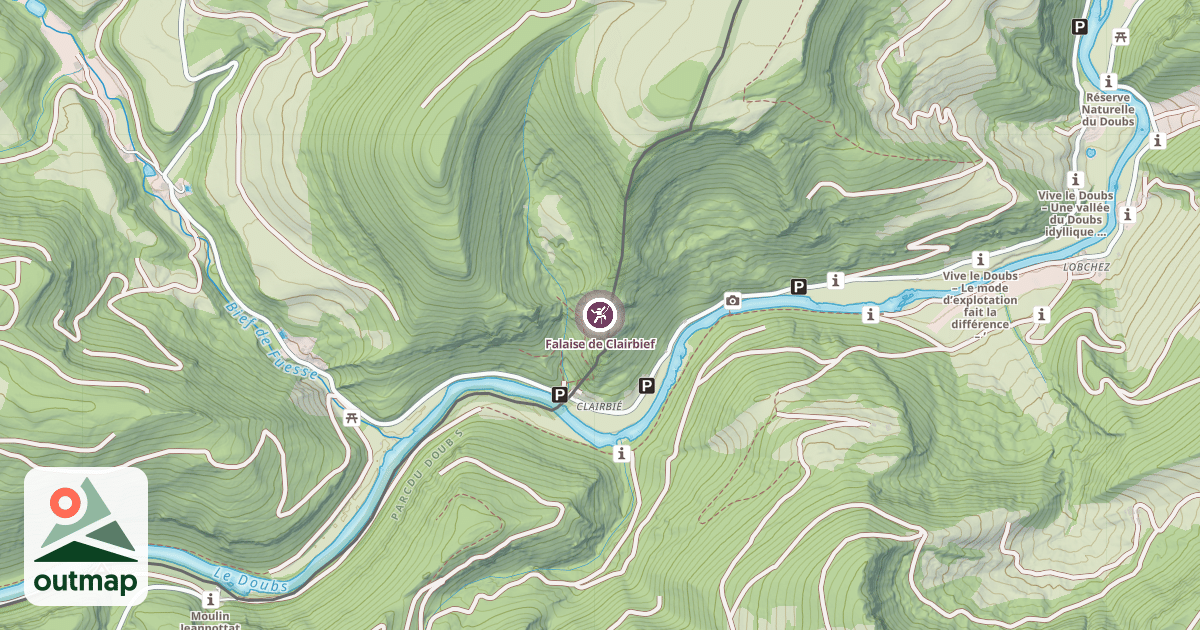 Map of Falaise de Clairbief