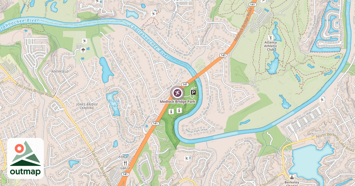 Map of Medlock Bridge Park