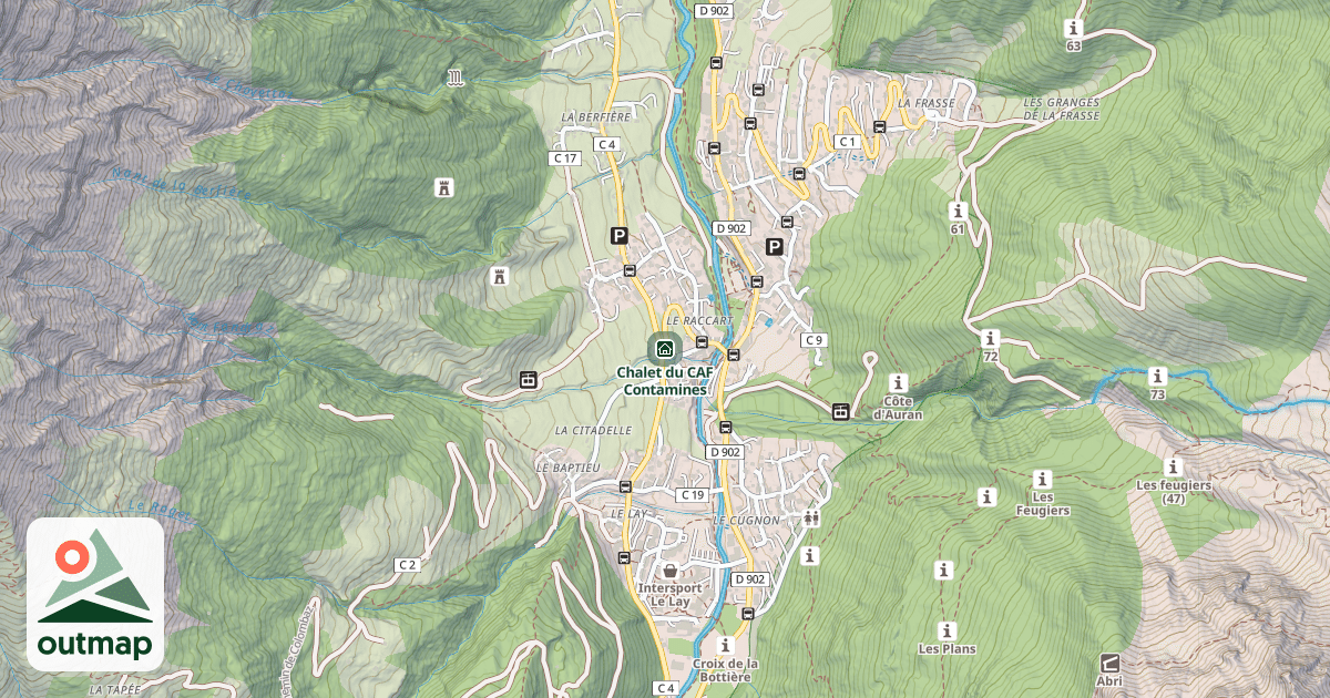 Map of Chalet du CAF Contamines