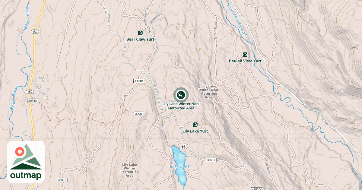 Map of Lily Lake Winter Non-Motorized Area