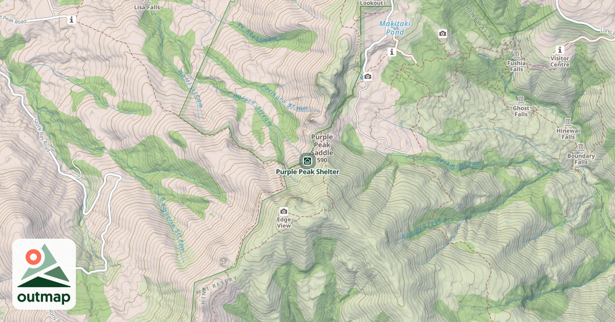 Map of Purple Peak Shelter