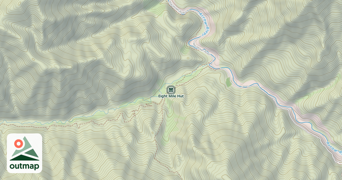 Map of Eight Mile Hut