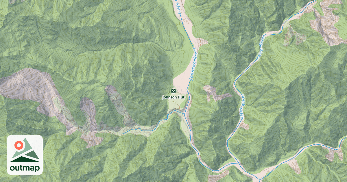 Map of Johnson Hut