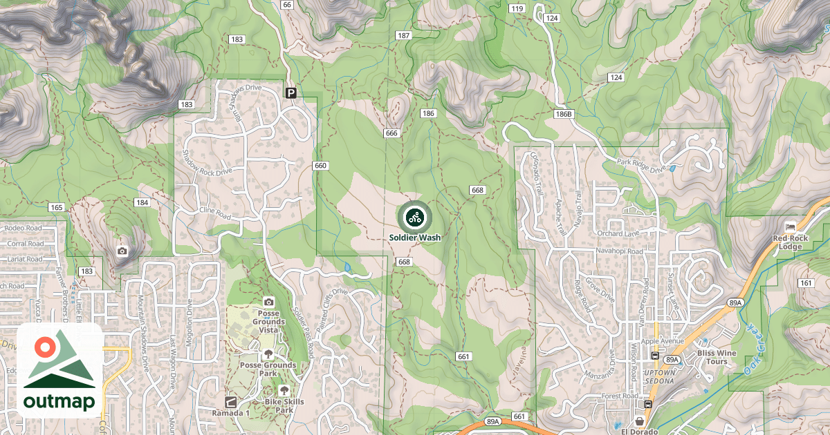 Map of Soldier Wash