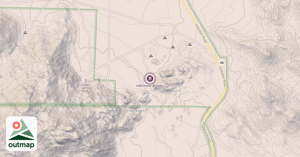 Map of Half Dome Boulder