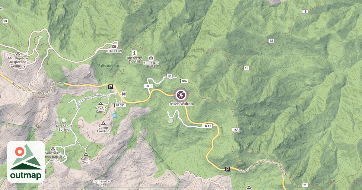 Map of Travis Walton