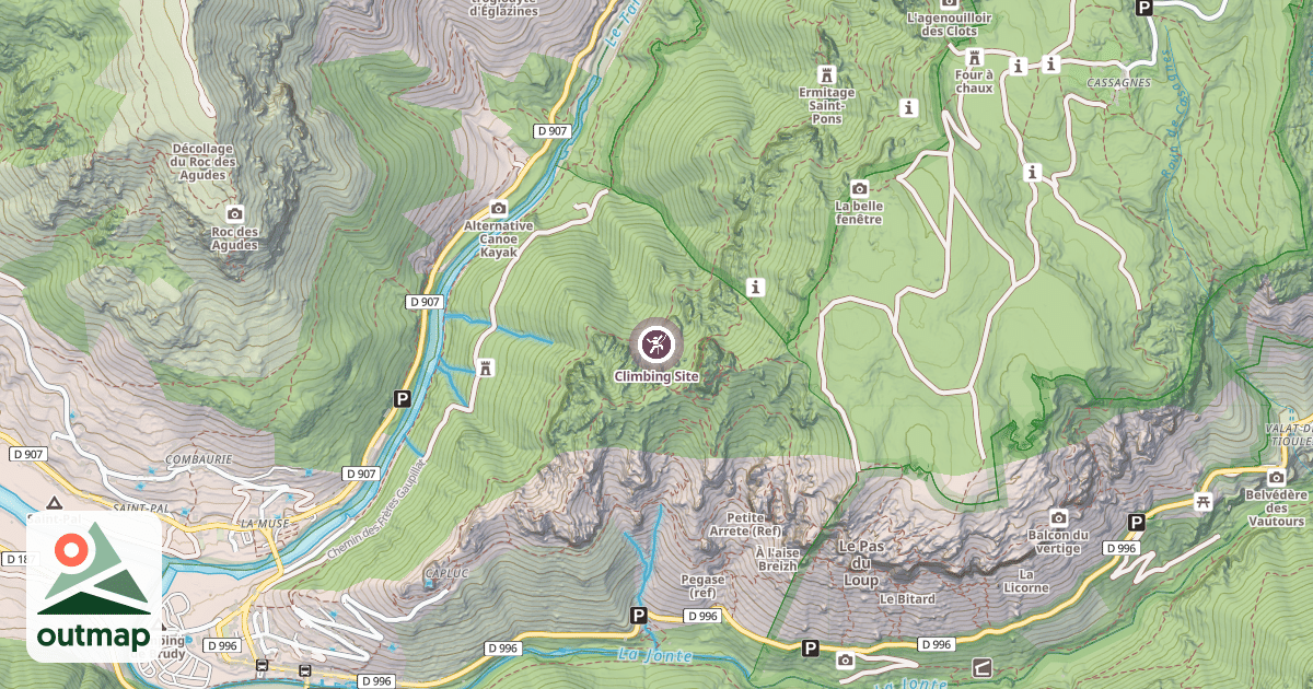 Map of Climbing Site