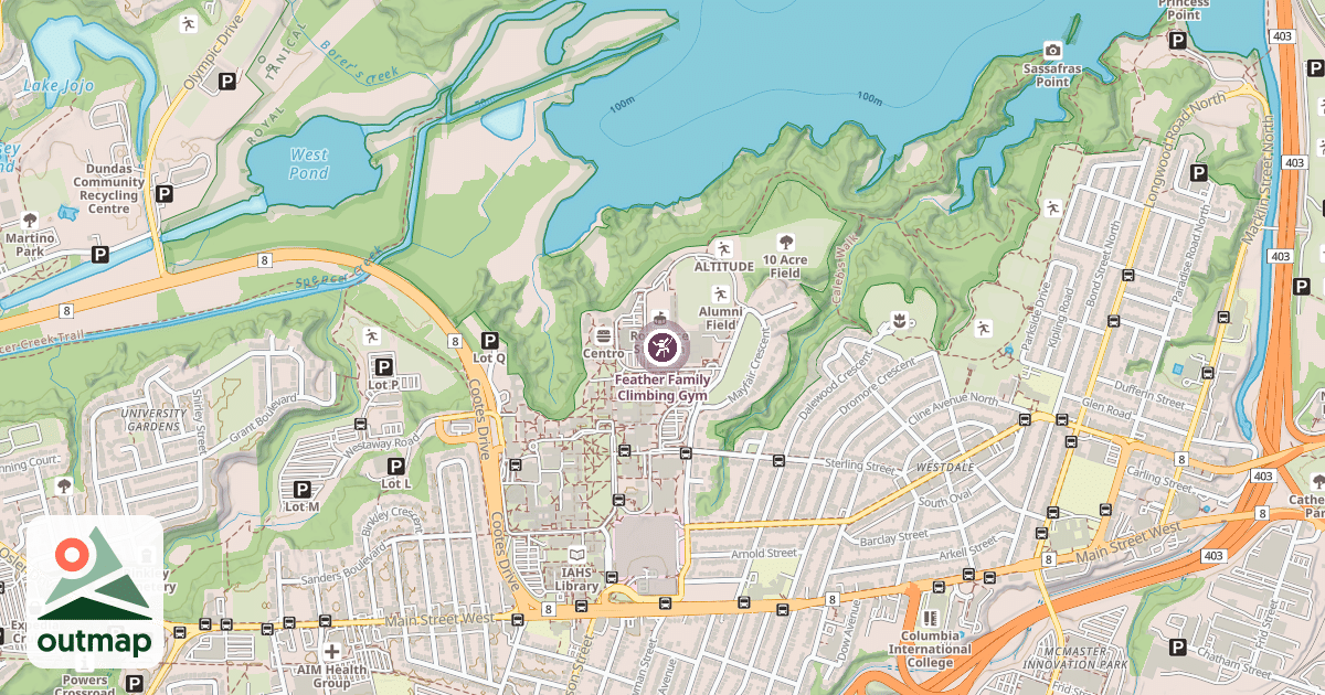 Map of Feather Family Climbing Gym