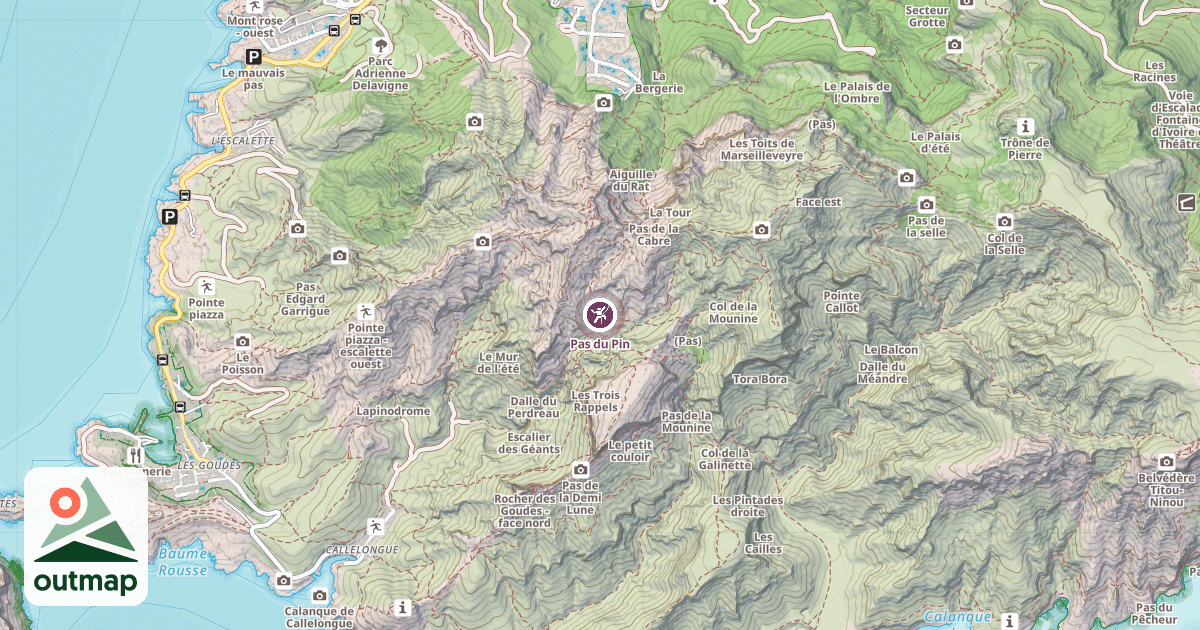 Map of Pas du Pin