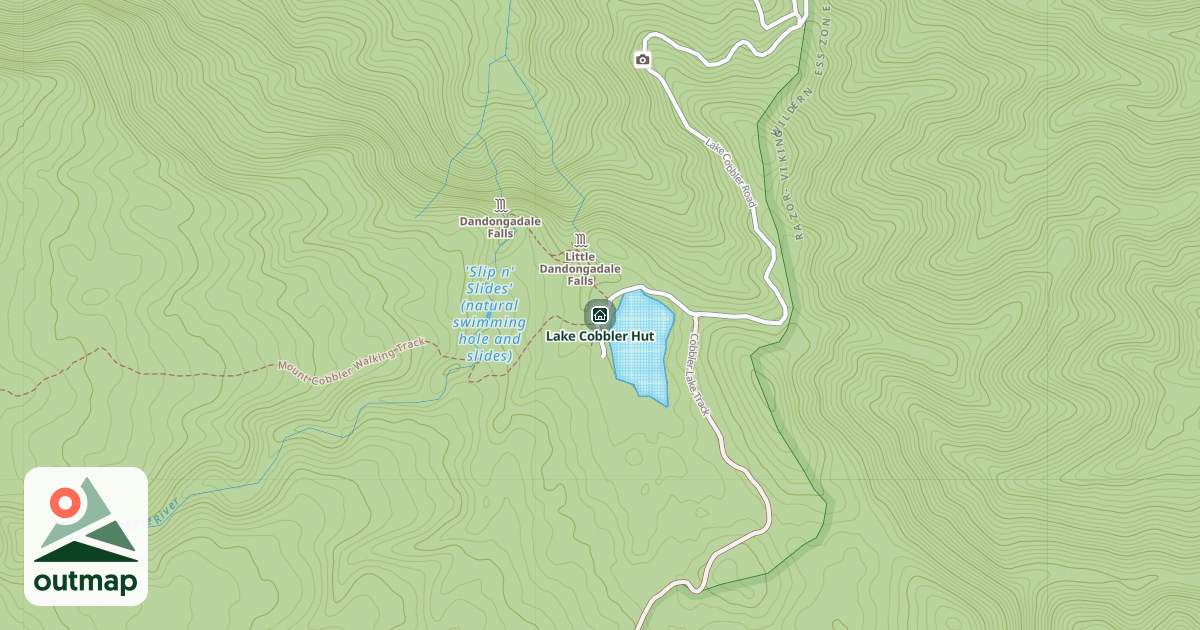 Map of Lake Cobbler Hut