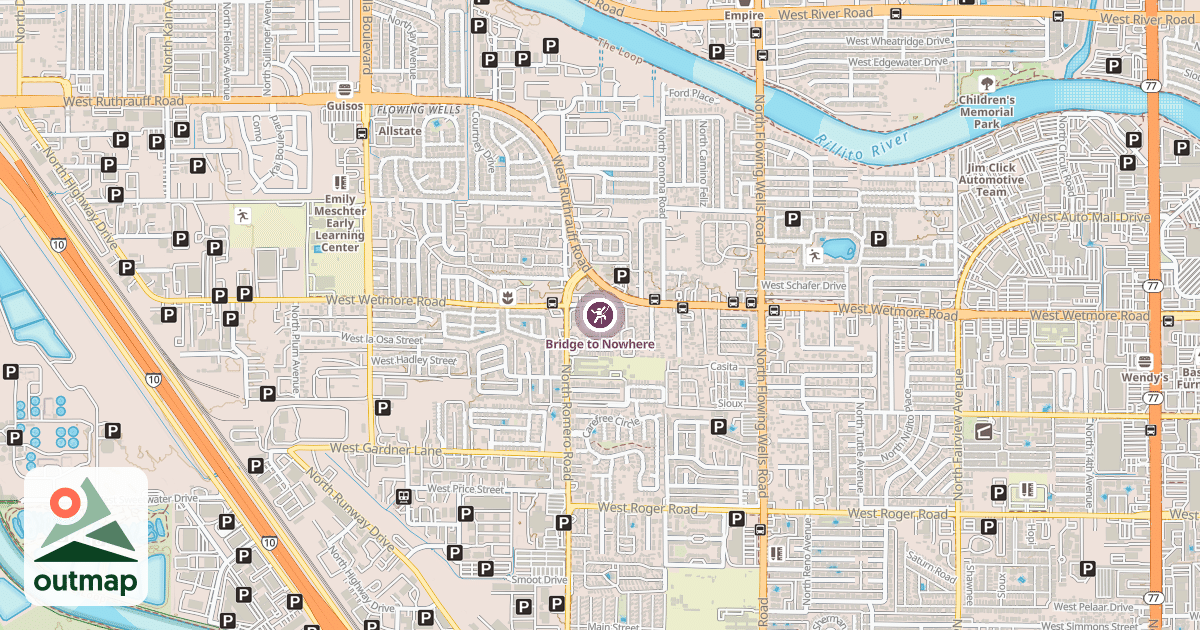 Map of Bridge to Nowhere