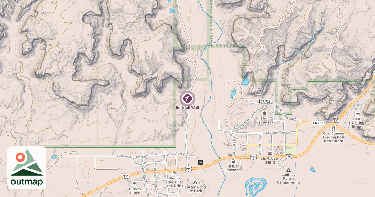 Map of Rockfall Wall