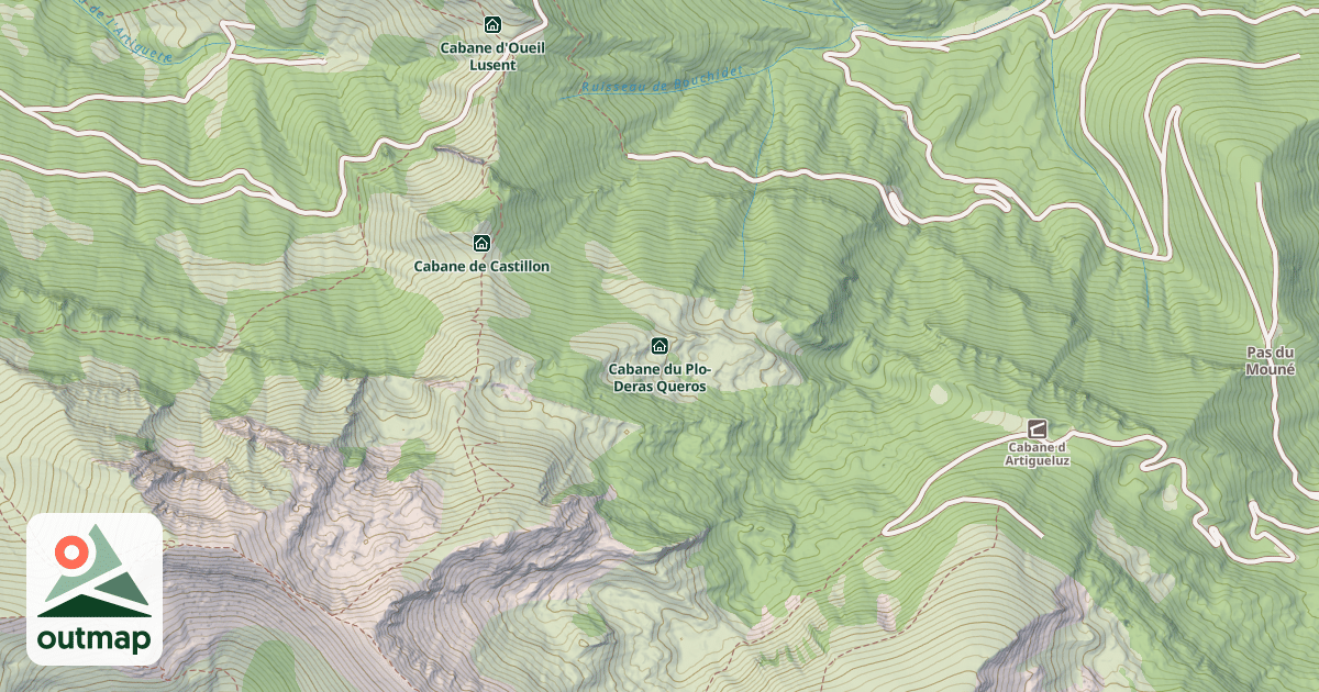 Map of Cabane du Plo-Deras Queros