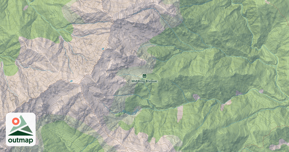 Map of Mid King Bivouac
