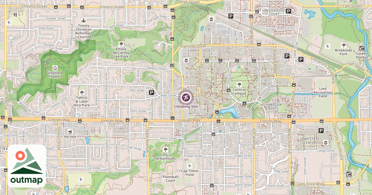 Map of Climbing Site