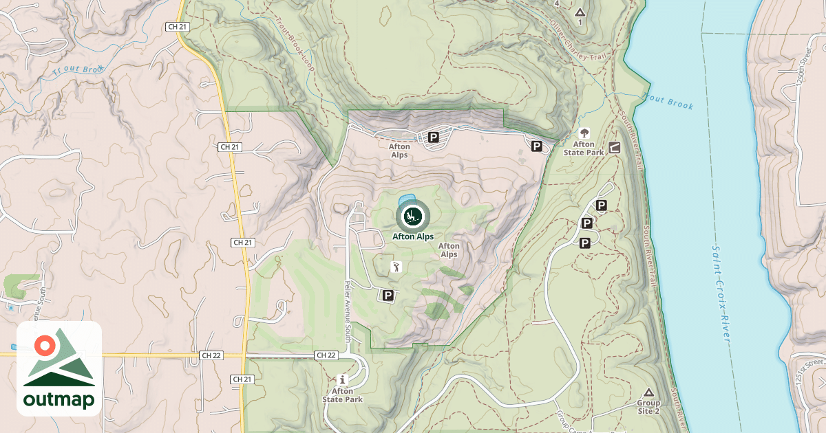 Map of Afton Alps