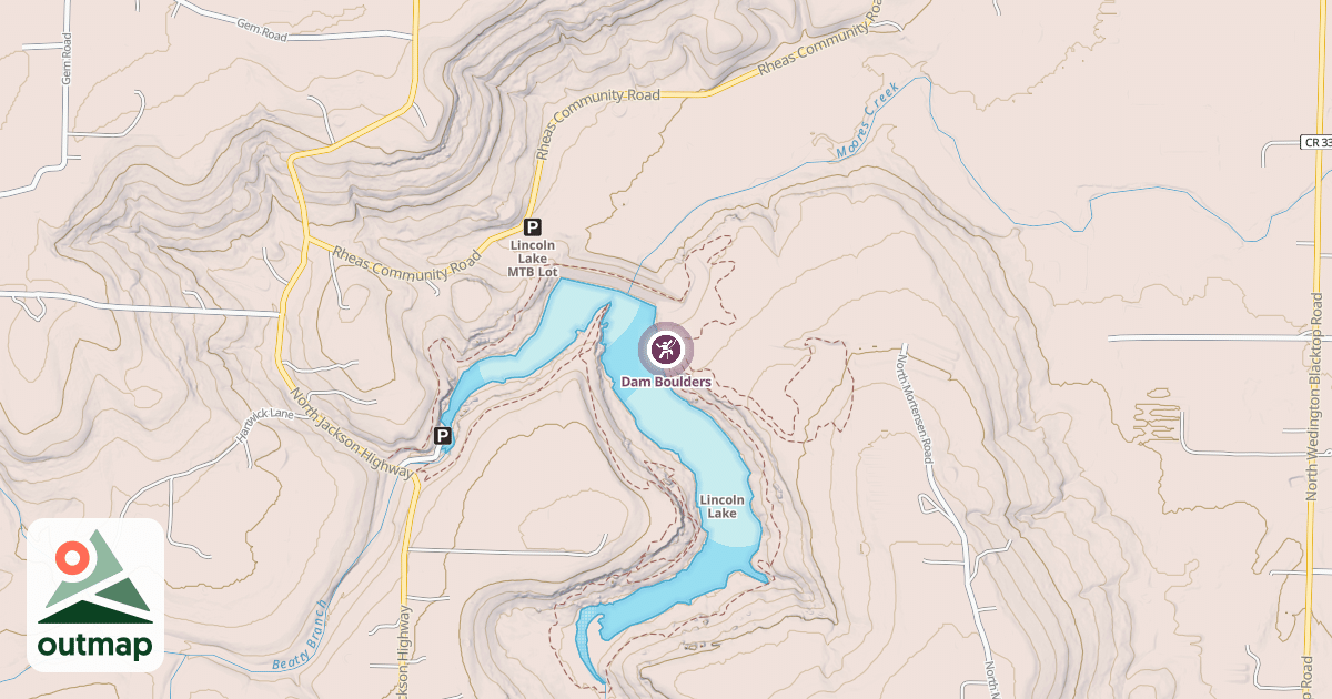 Map of Dam Boulders