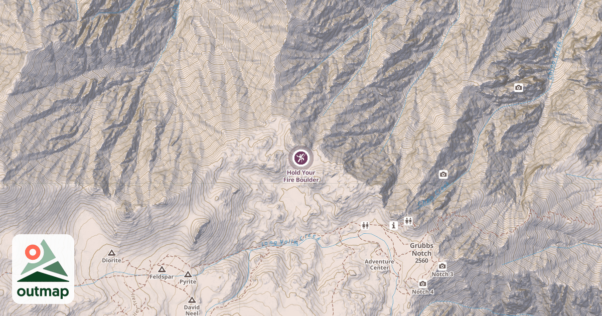 Map of Hold Your Fire Boulder