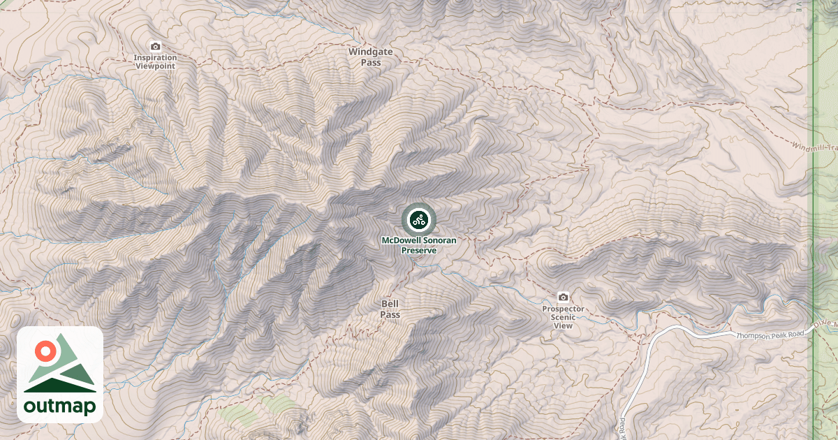 Map of McDowell Sonoran Preserve