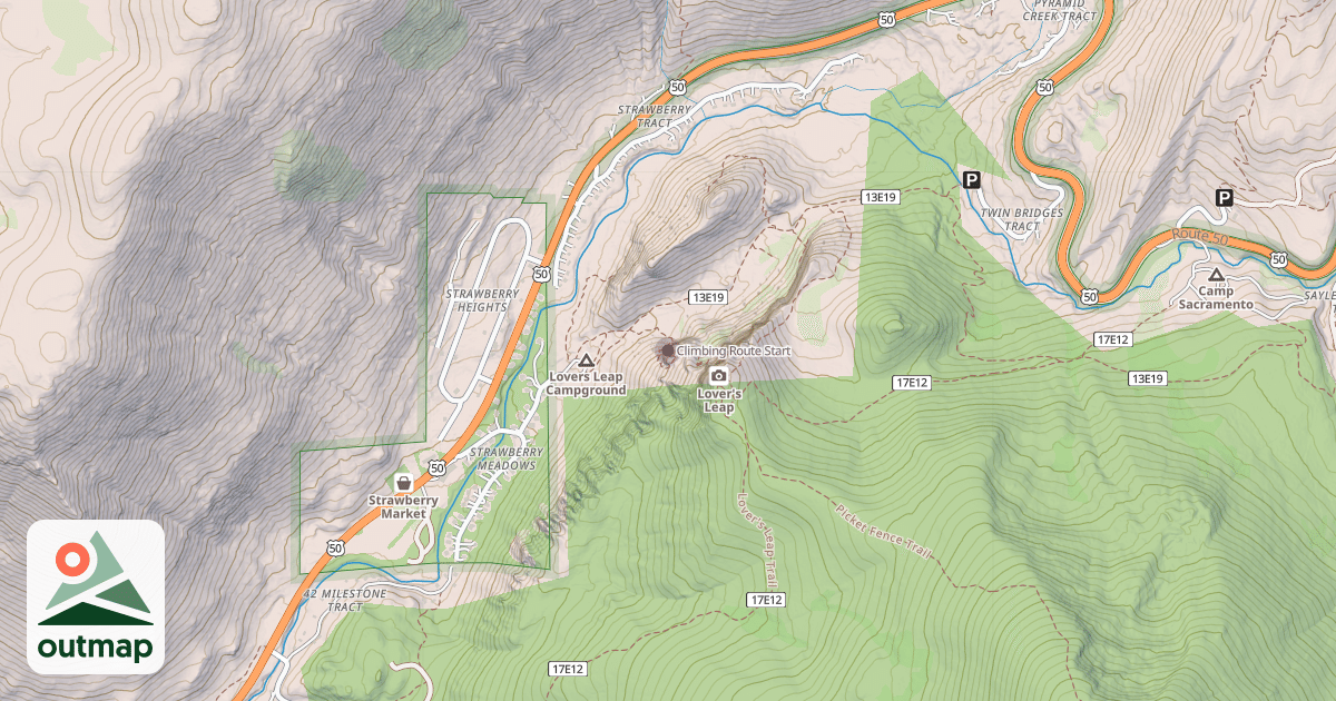 Map of Climbing Route Start