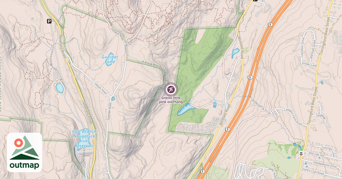 Map of Gneiss little pink overhang