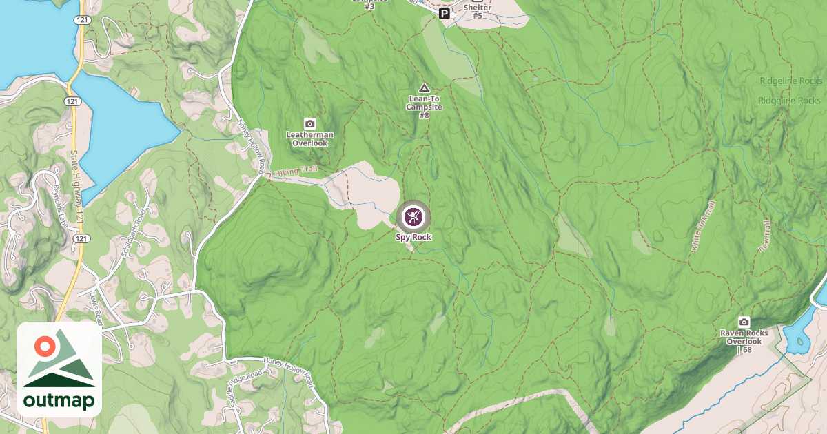 Map of Spy Rock