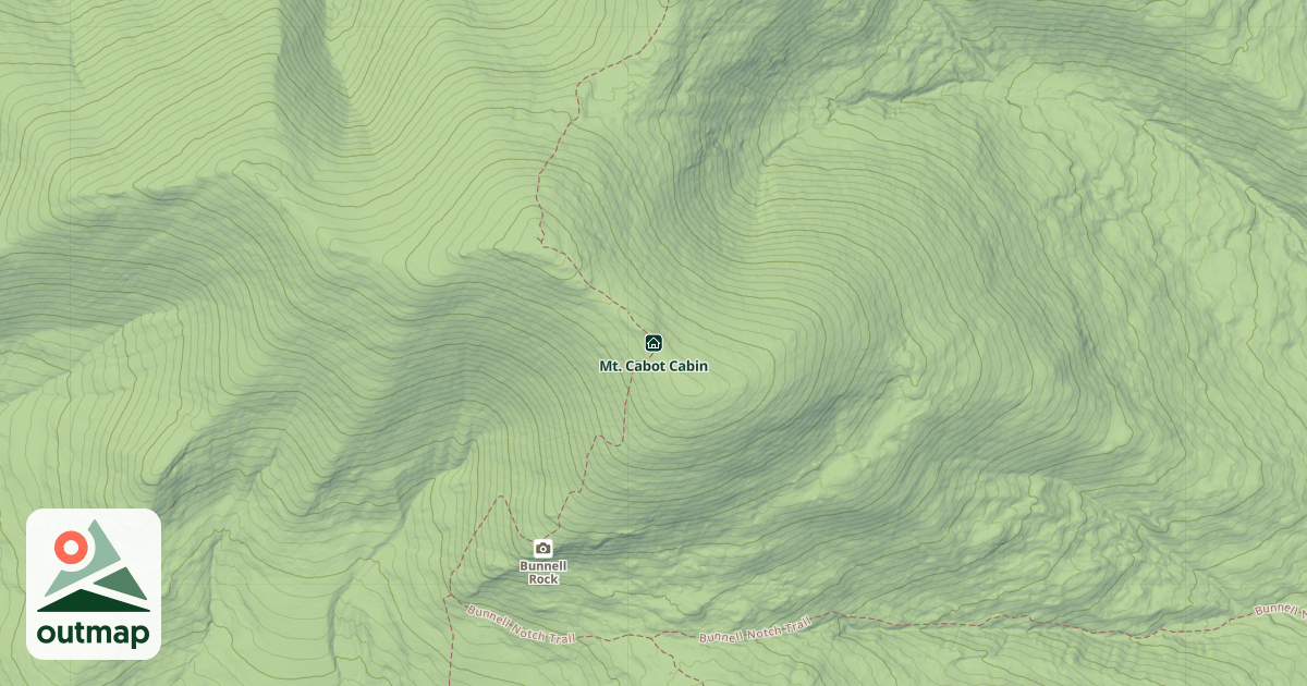 Map of Mt. Cabot Cabin
