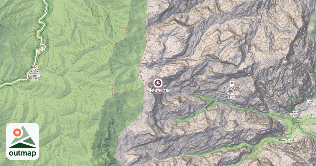 Map of Paiute Wall, The