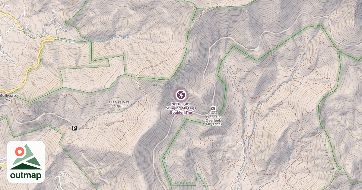 Map of Nettles are Stinging My Legs Boulder, The