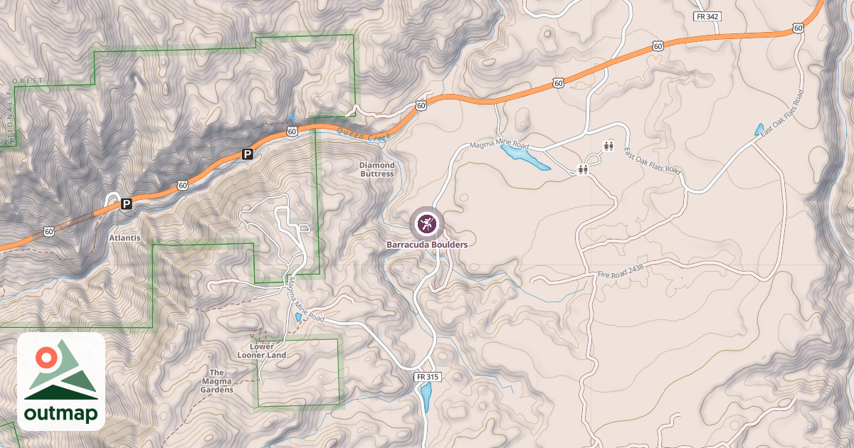 Map of Barracuda Boulders