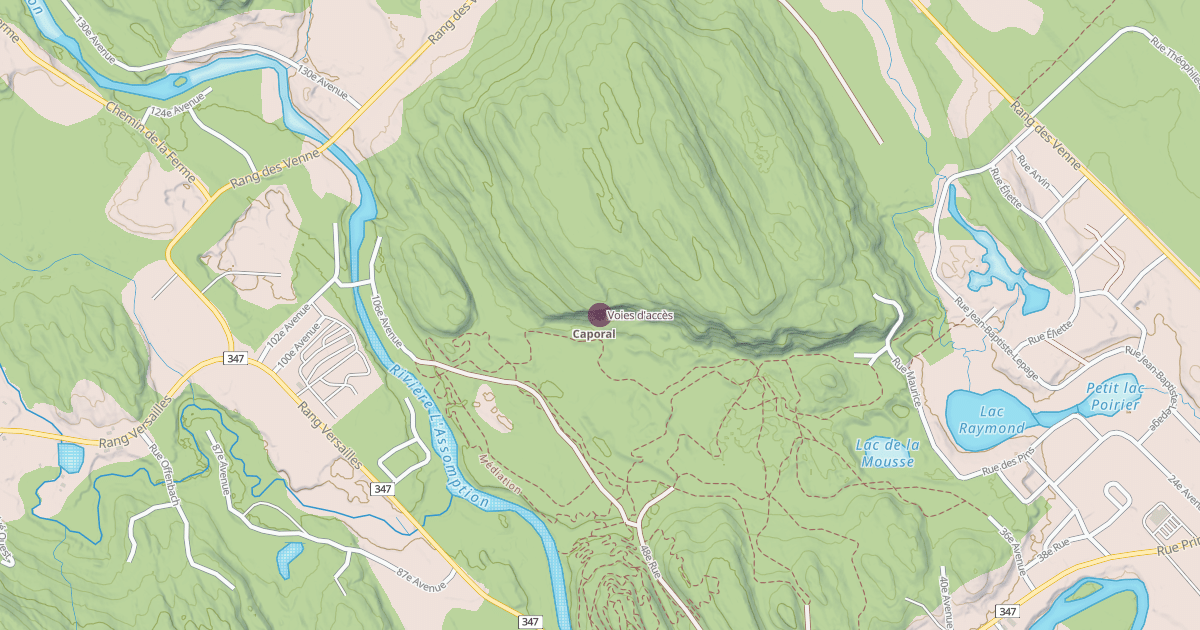 Map preview of Voies d'accès