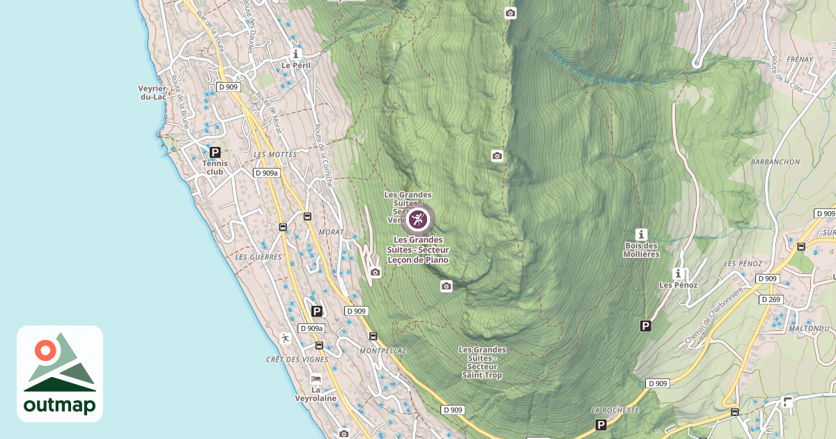 Map of Les Grandes Suites - Secteur Leçon de Piano