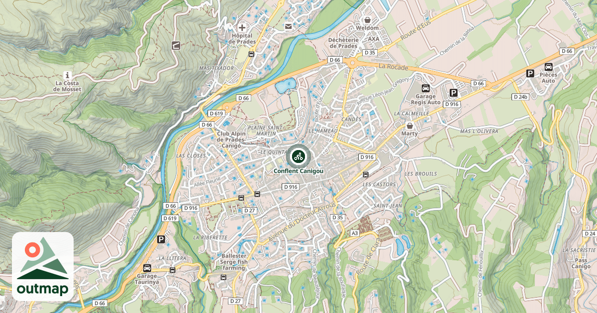 Map of Conflent Canigou