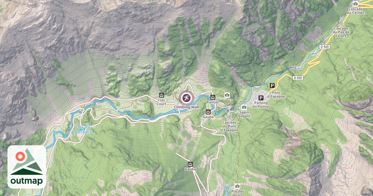 Map of Climbing Wall