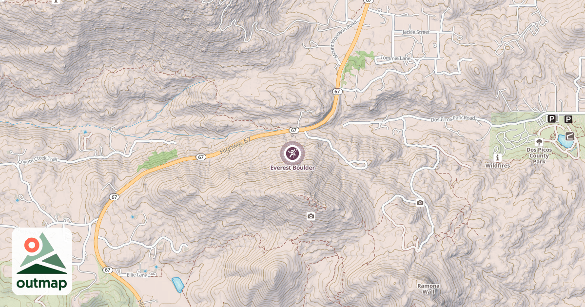 Map of Everest Boulder