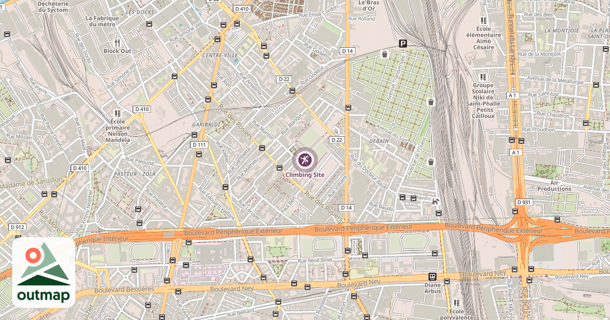 Map of Climbing Site