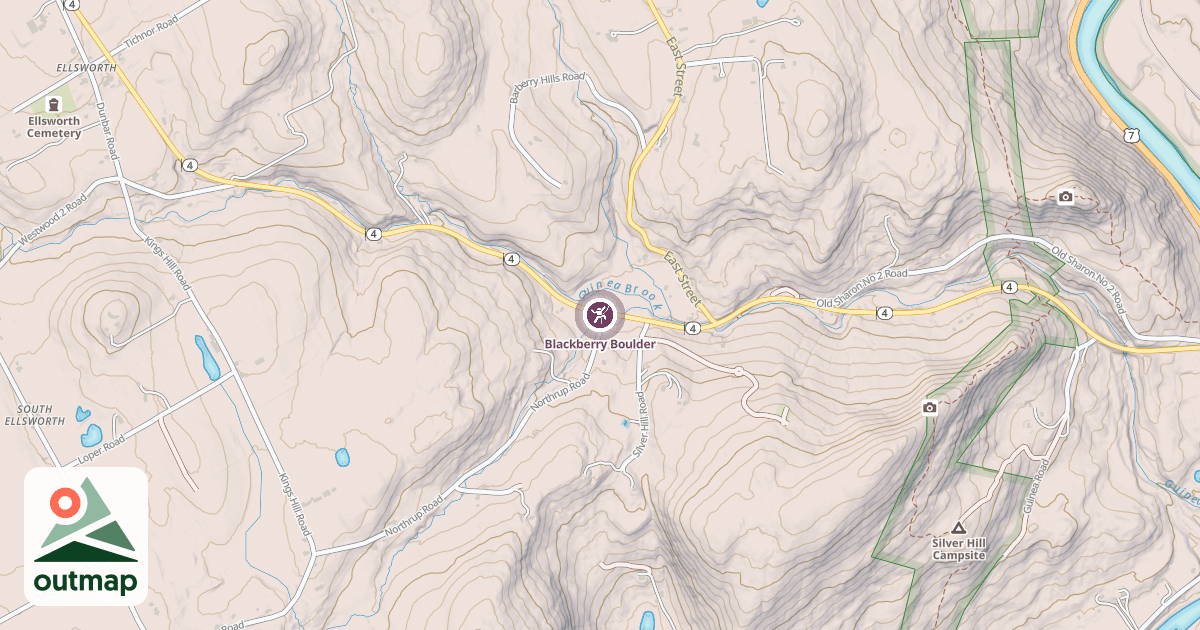 Map of Blackberry Boulder