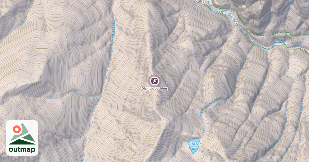 Map of Olympic boulders