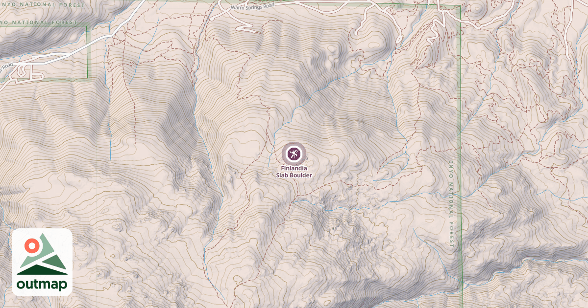 Map of Finlandia Slab Boulder