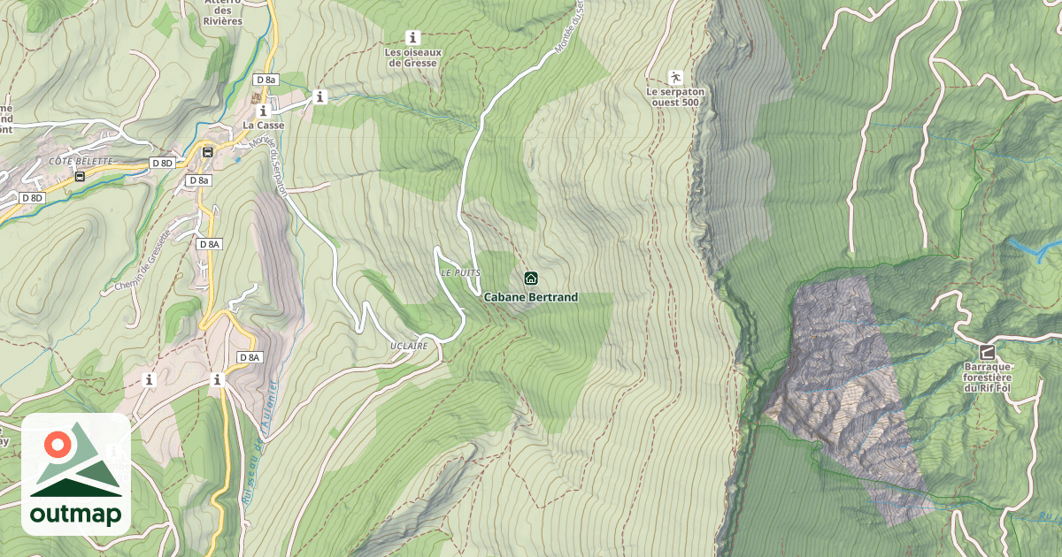 Map of Cabane Bertrand