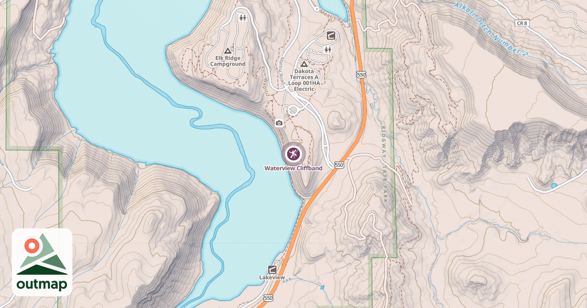 Map of Waterview Cliffband