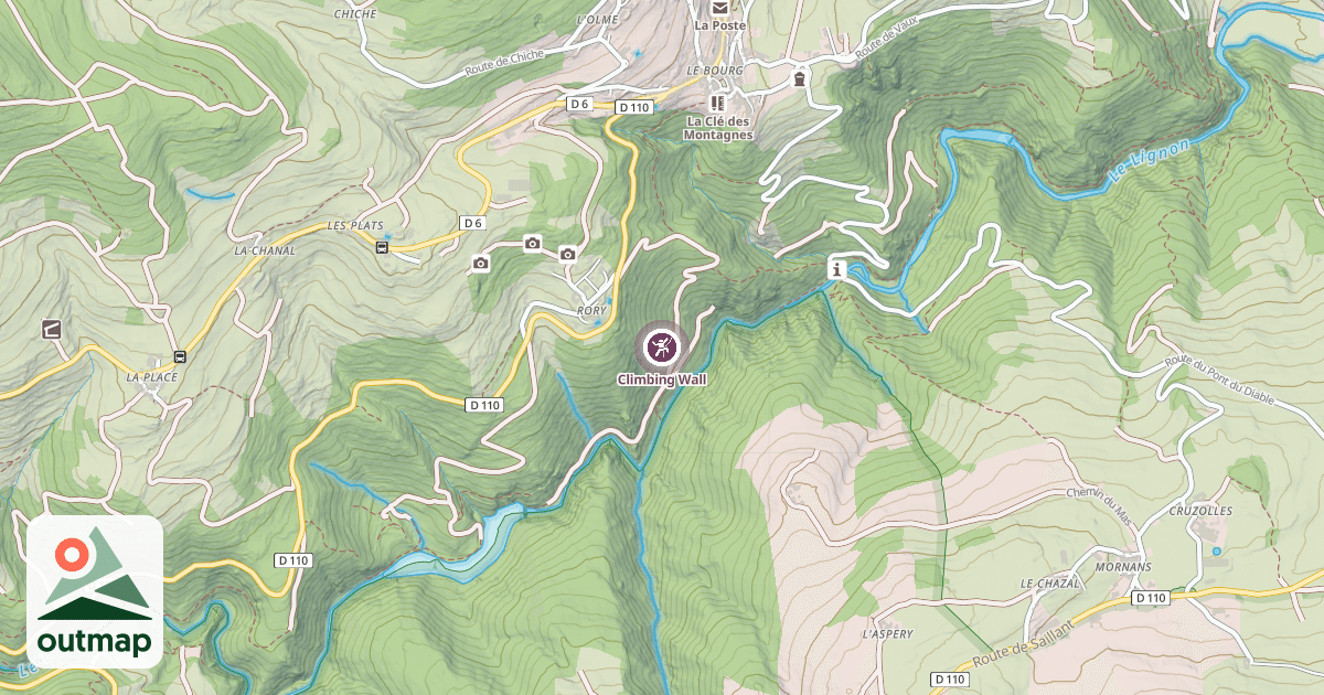 Map of Climbing Wall
