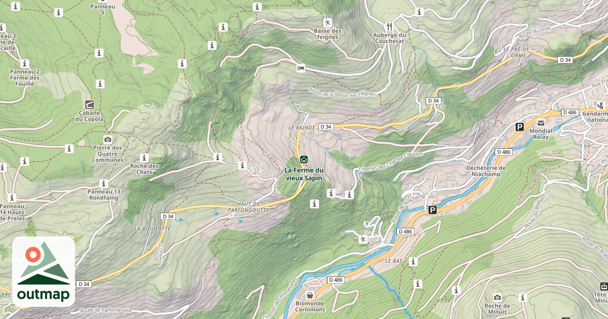 Map of La Ferme du vieux Sapin