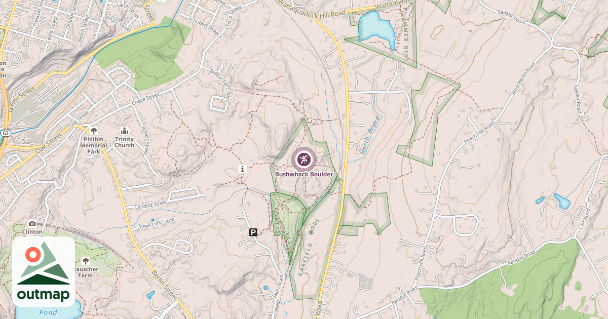 Map of Bushwhack Boulder