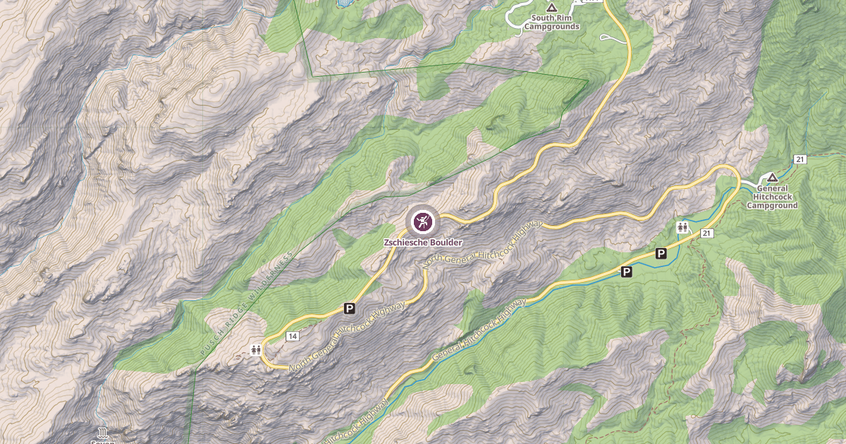 Map preview of Zschiesche Boulder