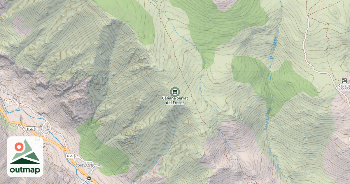 Map of Cabane Serrat del Freser