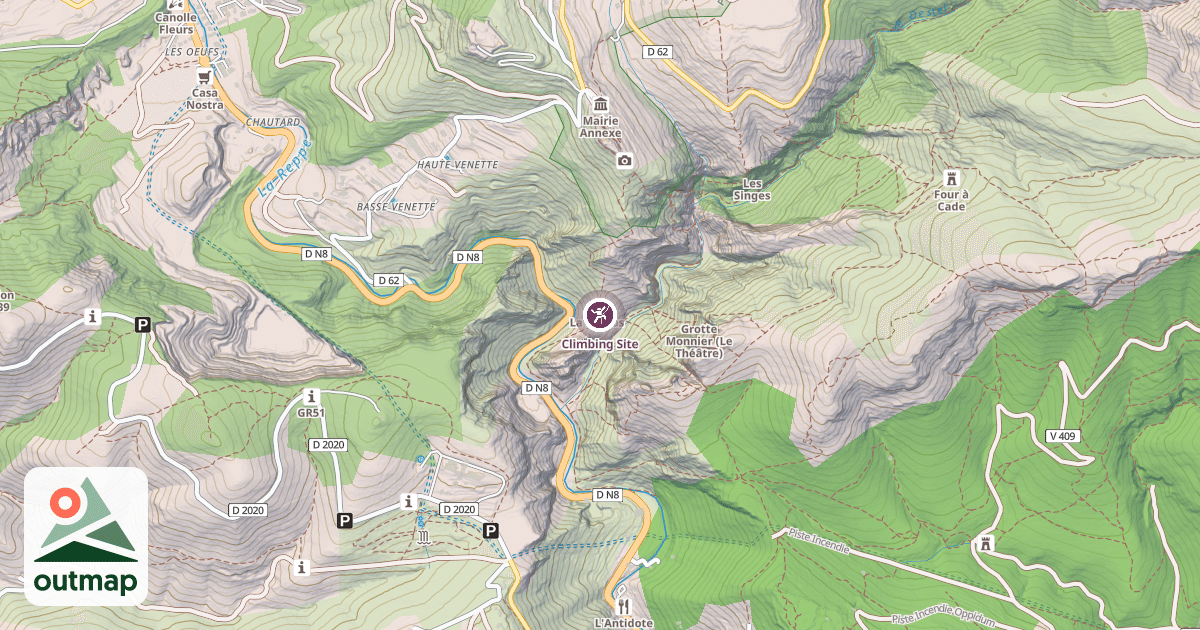 Map of Climbing Site